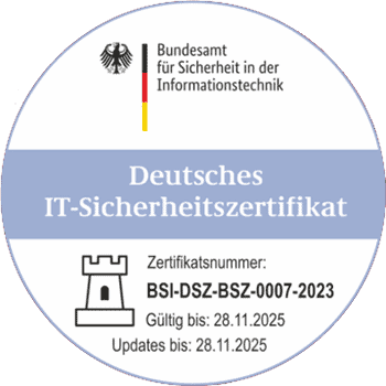 da.web Spamschutz BSI Zertifikat